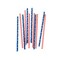 Holiday & Christmas Red, White & Blue Reusable Straws Eco-Friendly 12-Pack for Parties, BBQs & Festive Drinks